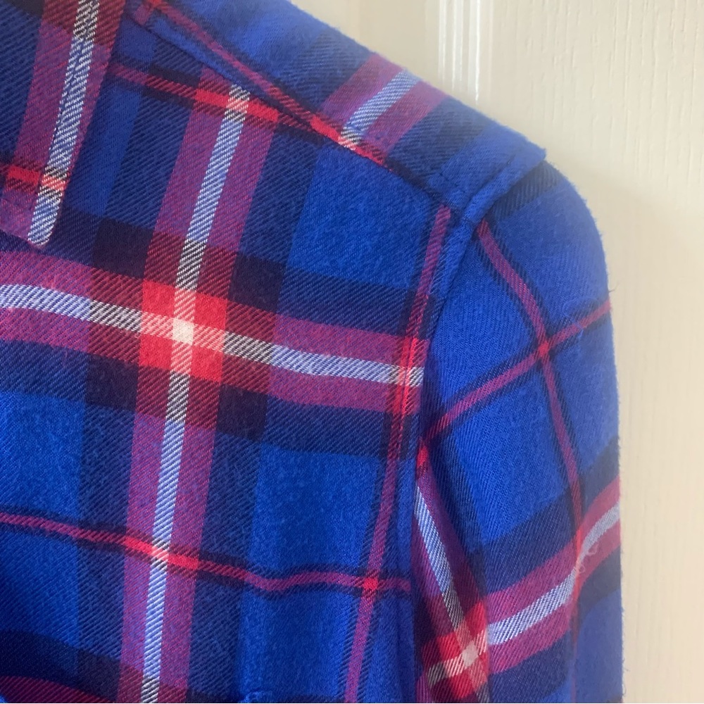 AEO Small Ahh-Mazingly Plaid Flannel Boyfriend Shirt - Picture 7 of 14